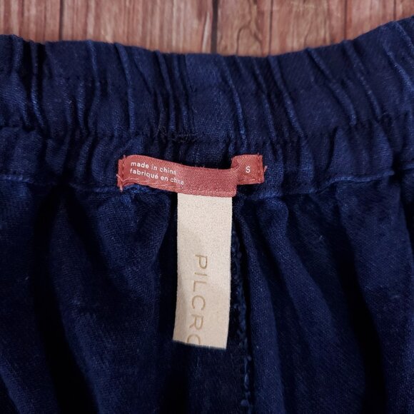 Pilcro Womens Size Small Linen Blend Drawstring Super High Rise Relaxed Pants - Picture 8 of 12